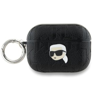 Karl Lagerfeld KLAP2PGKIPK AirPods Pro 2 bőr tok - fekete