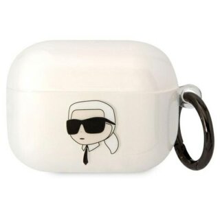 Karl Lagerfeld KLAPHNIKTCT Apple AirPods Pro 1 szilikon tok + karabíner - átlátszó