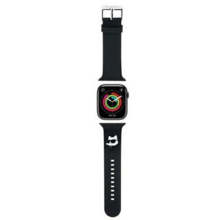 Karl Lagerfeld KLAWLSLCNK Apple Watch 46mm / 45mm / 44mm / Ultra 49mm szilikon szíj - fekete