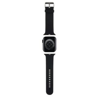 Karl Lagerfeld KLAWLSLKNK Apple Watch 46mm / 45mm / 44mm / Ultra 49mm szilikon szíj - fekete