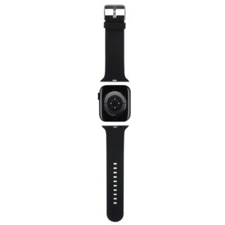 Karl Lagerfeld KLAWMSLKCNK Apple Watch 42mm / 41mm / 40mm szilikon szíj - fekete