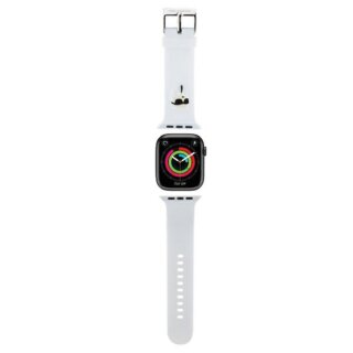 Karl Lagerfeld KLAWMSLKNH Apple Watch 42mm / 41mm / 40mm szilikon szíj - fehér