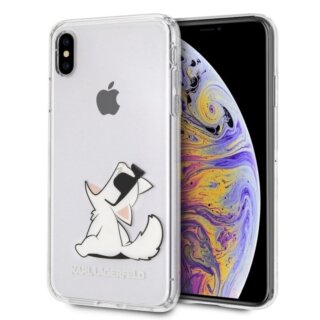 Karl Lagerfeld KLHCI65CFNRC iPhone XS Max szilikon hátlap tok - átlátszó
