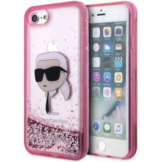 Karl Lagerfeld KLHCI8LNKHCP iPhone SE (2022/2020) / 8 / 7 kemény hátlap tok - rózsaszín/csillámos