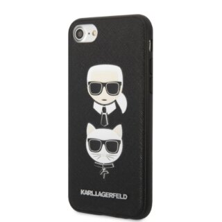Karl Lagerfeld KLHCI8SAKICKCBK iPhone SE (2022/2020) / 8 / 7 bőr hátlap tok - fekete