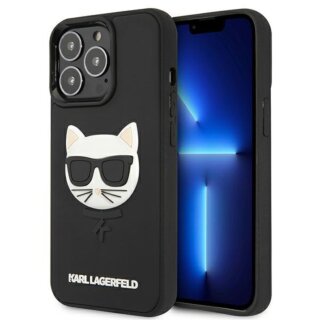 Karl Lagerfeld KLHCP13LCH3DBK iPhone 13 Pro kemény szilikon hátlap tok - fekete