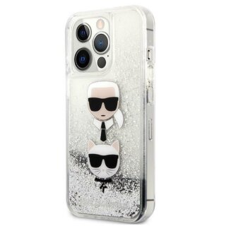 Karl Lagerfeld KLHCP13LKICGLS iPhone 13 Pro kemény hátlap tok - glitter ezüst