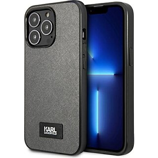 Karl Lagerfeld KLHCP13LSFMP2DG iPhone 13 Pro kemény hátlap tok - ezüst
