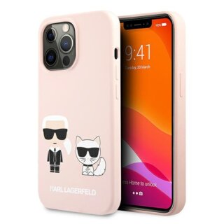 Karl Lagerfeld KLHCP13LSSKCI iPhone 13 Pro szilikon hátlap tok - rózsaszín