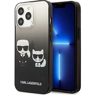 Karl Lagerfeld KLHCP13LTGKCK iPhone 13 Pro kemény hátlap tok - fekete