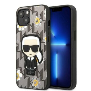 Karl Lagerfeld KLHCP13SPMNFIK1 iPhone 13 mini szilikon hátlap tok - szürke