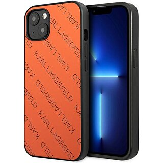 Karl Lagerfeld KLHCP13SPTLO iPhone 13 mini kemény hátlap tok - narancssárga