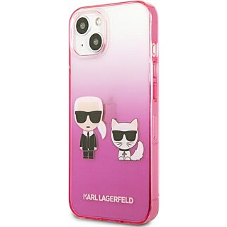 Karl Lagerfeld KLHCP13STGKCP iPhone 13 mini kemény hátlap tok - rózsaszín