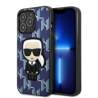Karl Lagerfeld KLHCP13XPMNIKBL iPhone 13 Pro Max bőr hátlap tok - kék