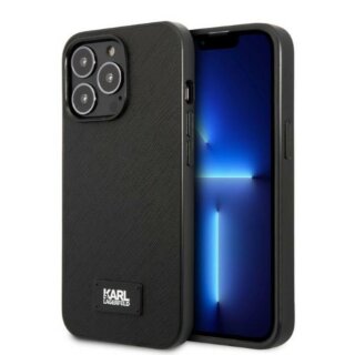 Karl Lagerfeld KLHCP13XSFMP2K iPhone 13 Pro Max bőr hátlap tok - fekete