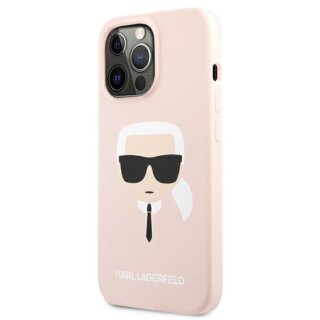 Karl Lagerfeld KLHCP13XSLKHLP iPhone 13 Pro Max szilikon hátlap tok - rózsaszín