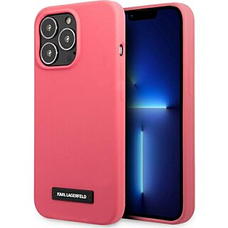 Karl Lagerfeld KLHCP13XSLMP1PI iPhone 13 Pro Max kemény szilikon hátlap tok - fuchsia