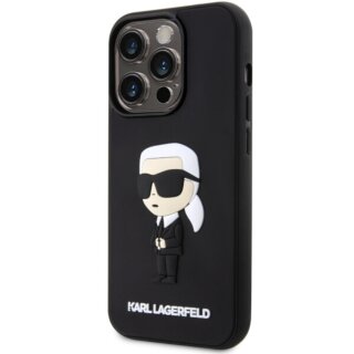 Karl Lagerfeld KLHCP14L3DRKINK iPhone 14 Pro szilikon hátlap tok - fekete