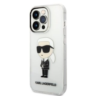 Karl Lagerfeld KLHCP14LHNIKTCT iPhone 14 Pro kemény hátlap tok - átlátszó