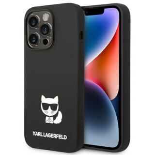 Karl Lagerfeld KLHCP14LSLCTBK iPhone 14 Pro szilikon hátlap tok - fekete