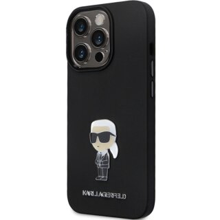 Karl Lagerfeld KLHCP14LSMHKNPK iPhone 14 Pro szilikon hátlap tok - fekete