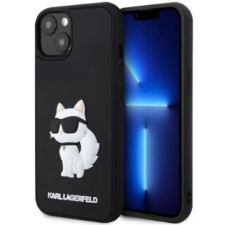 Karl Lagerfeld KLHCP14M3DRKHNK iPhone 14 Plus / 15 Plus szilikon hátlap tok - fekete