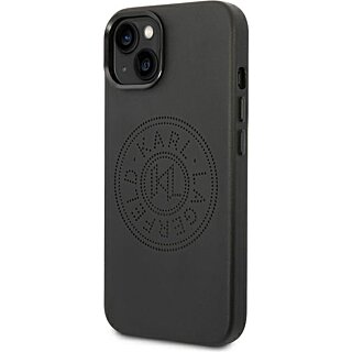 Karl Lagerfeld KLHCP14MFWHK iPhone 14 Plus / 15 Plus bőr hátlap tok - fekete