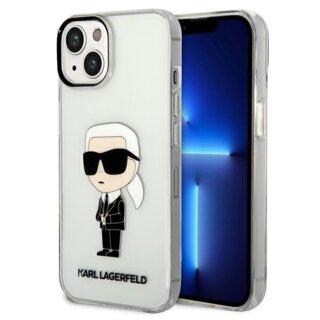 Karl Lagerfeld KLHCP14MHNIKTCT iPhone 14 Plus kemény hátlap tok - átlátszó