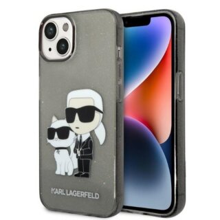 Karl Lagerfeld KLHCP14MHNKCTGK iPhone 14 Plus kemény hátlap tok - szürke/csillámos
