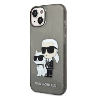Karl Lagerfeld KLHCP14MHNKCTGK iPhone 14 Plus kemény hátlap tok - szürke/csillámos