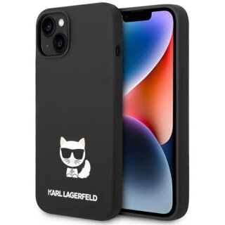Karl Lagerfeld KLHCP14MSLCTBK iPhone 14 Plus szilikon hátlap tok - fekete