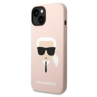 Karl Lagerfeld KLHCP14MSLKHLP iPhone 14 Plus szilikon hátlap tok - rózsaszín