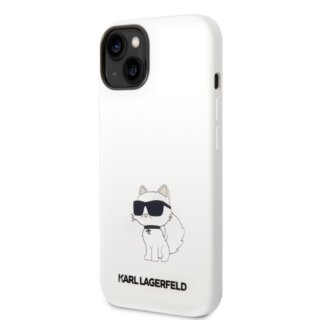 Karl Lagerfeld KLHCP14MSNCHBCH iPhone 14 Plus szilikon hátlap tok - fehér