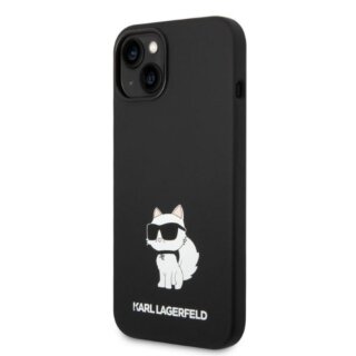 Karl Lagerfeld KLHCP14MSNCHBCK iPhone 14 Plus szilikon hátlap tok - fekete
