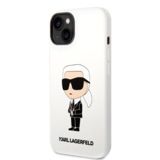 Karl Lagerfeld KLHCP14MSNIKBCH iPhone 14 Plus szilikon hátlap tok - fehér