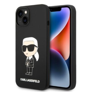 Karl Lagerfeld KLHCP14MSNIKBCK iPhone 14 Plus szilikon hátlap tok - fekete