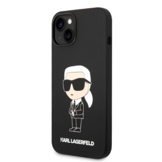 Karl Lagerfeld KLHCP14MSNIKBCK iPhone 14 Plus szilikon hátlap tok - fekete