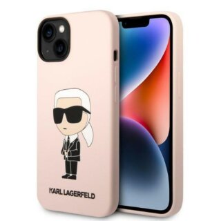 Karl Lagerfeld KLHCP14MSNIKBCP iPhone 14 Plus szilikon hátlap tok - rózsaszín