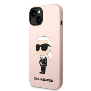 Karl Lagerfeld KLHCP14MSNIKBCP iPhone 14 Plus szilikon hátlap tok - rózsaszín