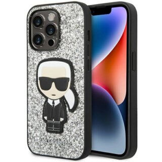 Karl Lagerfeld KLHCP14XGFKPG iPhone 14 Pro Max kemény hátlap tok - ezüst