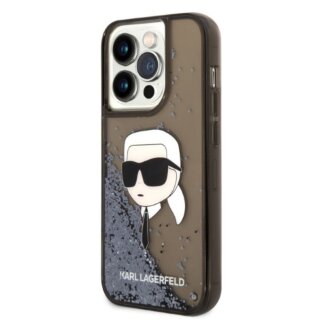 Karl Lagerfeld KLHCP14XLNKHCK iPhone 14 Pro Max kemény hátlap tok - fekete/csillámos