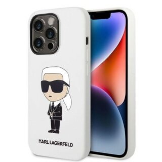 Karl Lagerfeld KLHCP14XSNIKBCH iPhone 14 Pro Max szilikon hátlap tok - fehér