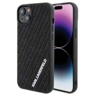Karl Lagerfeld KLHCP15M3DMKRLK iPhone 14 Plus / 15 Plus szilikon hátlap tok - fekete