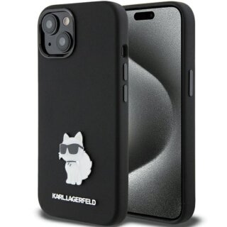 Karl Lagerfeld KLHCP15MSMHCNPK iPhone 15 Plus szilikon hátlap tok - fekete