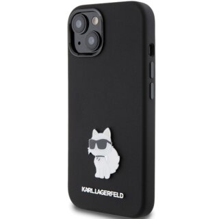 Karl Lagerfeld KLHCP15MSMHCNPK iPhone 15 Plus szilikon hátlap tok - fekete