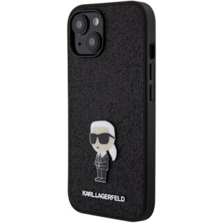 Karl Lagerfeld KLHCP15SGKNPSK iPhone 15 szilikon hátlap tok - fekete