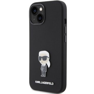 Karl Lagerfeld KLHCP15SSMHKNPK iPhone 15 szilikon hátlap tok - fekete