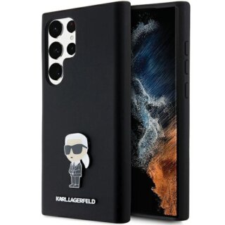 Karl Lagerfeld KLHCS24LSMHKNPK Samsung Galaxy S24 Ultra szilikon hátlap tok - fekete