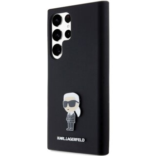Karl Lagerfeld KLHCS24LSMHKNPK Samsung Galaxy S24 Ultra szilikon hátlap tok - fekete