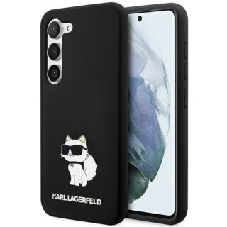 Karl Lagerfeld KLHCS24SSNCHBCK Samsung Galaxy S24 szilikon hátlap tok - fekete